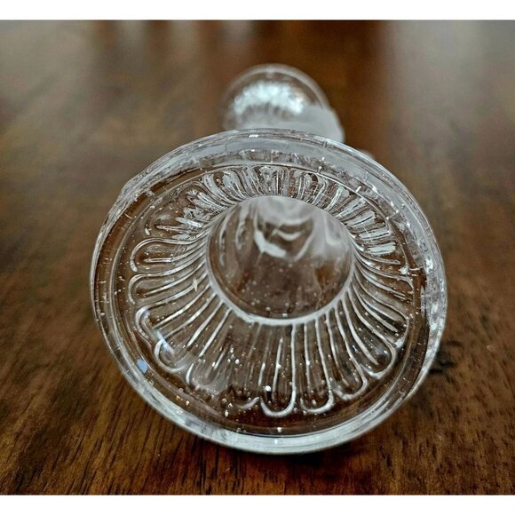 2 Victorian Glass Cherub Candle Holders Angel Candlesticks Set regency cottage - Picture 4 of 8